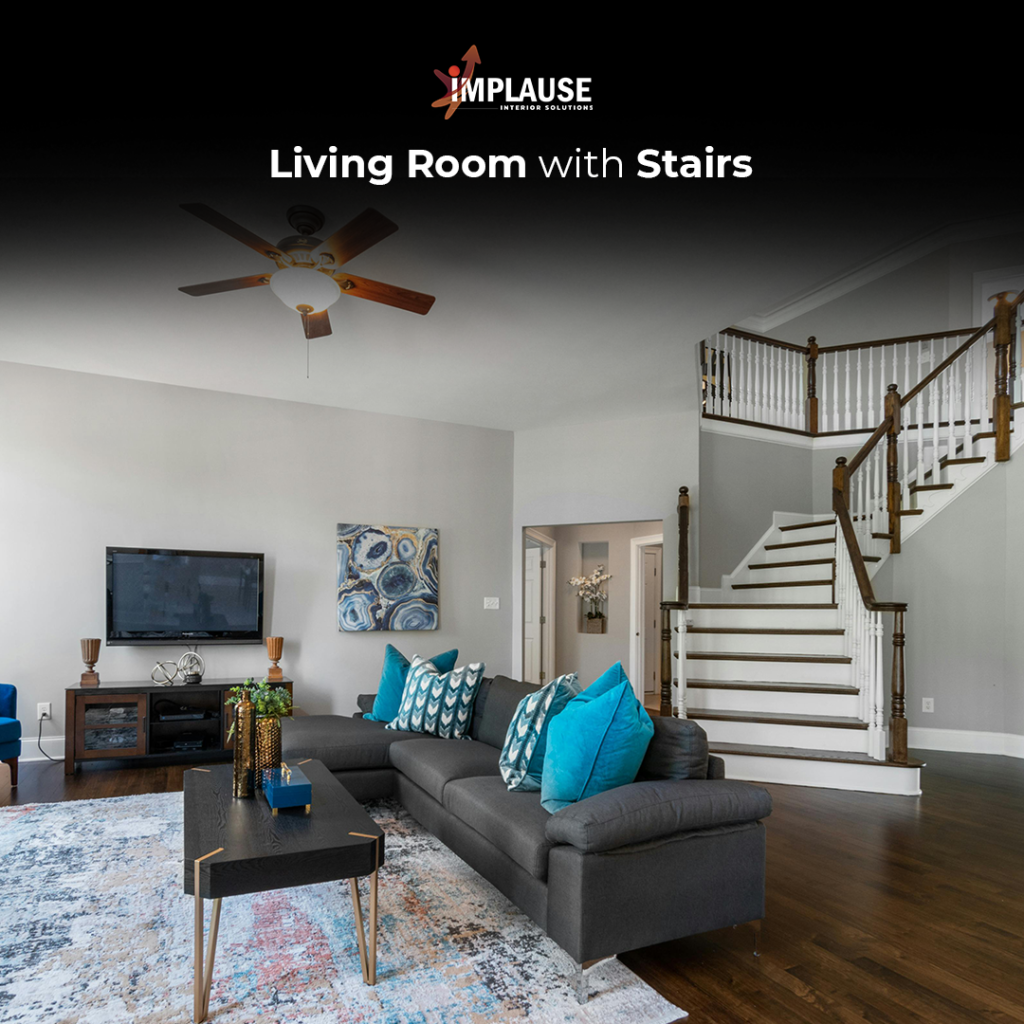 Living Room with Stairs