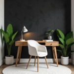 study room with wallpaper- interior designer in pune