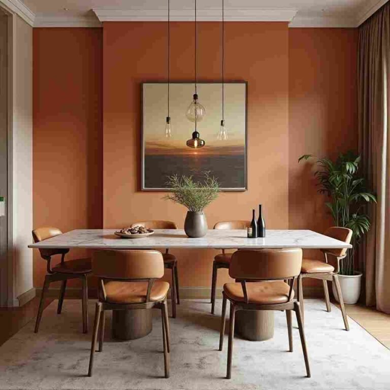interior of a dinning room of a small indian apartment by top interior designer in pune