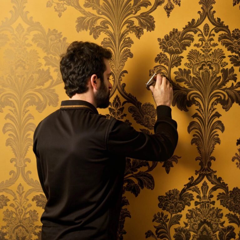 wall stencil design by implause interior solution